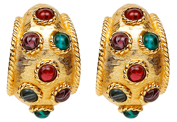 Ben Amun tudores basel glass stone earrings