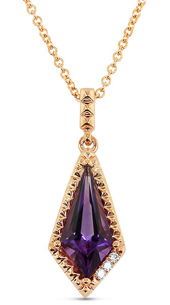 Best Price Point Yael borealis amethyst pendant