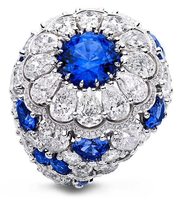Chopard precious lace sapphire diamond ring