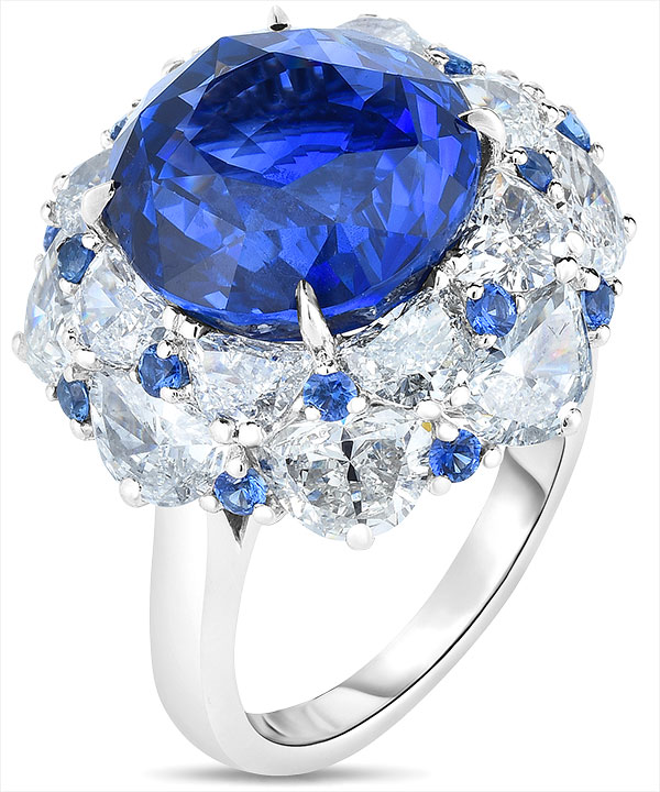 Cicada sapphire diamond ring