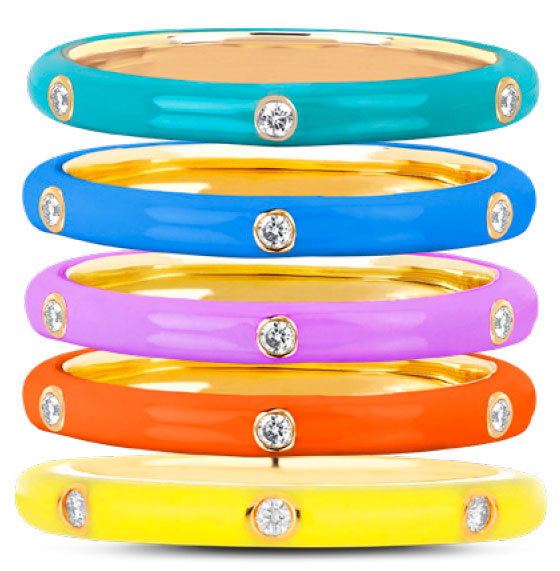 EF Collection enamel rings