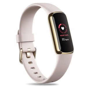 Fitbit luxe pale pink rubber strap