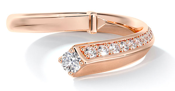 Forevermark Avaanti rose gold bypass ring
