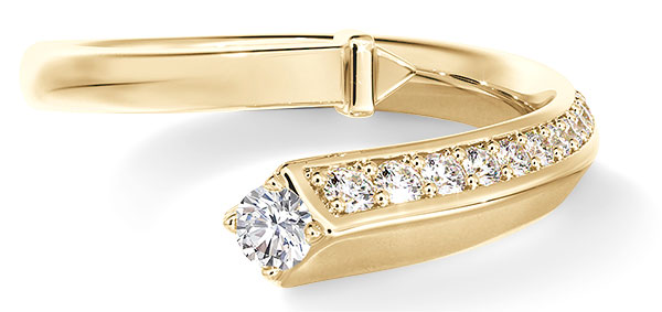 Forevermark Avaanti yellow gold bypass ring