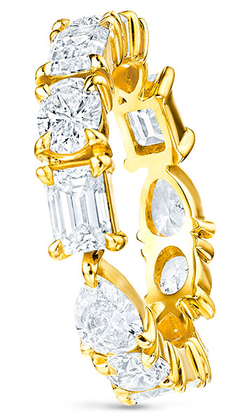 Gold Marisa Perry asymmetrical yellow gold band