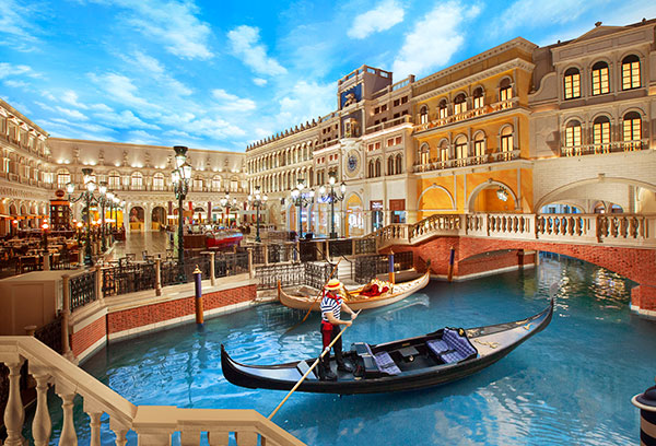 Gondola rides at the Venetian Gondola rides at the Venetian