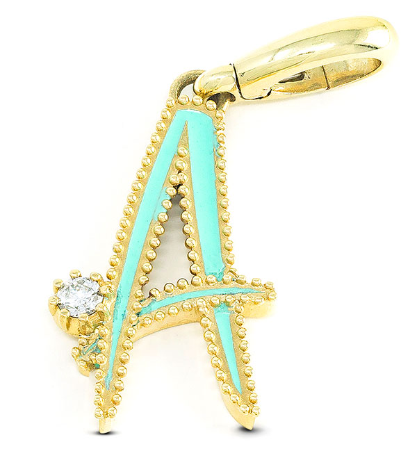 Jenna Blake enamel letter charm