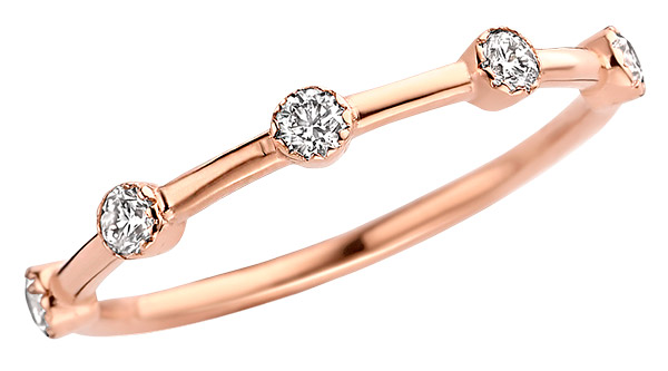 Kimai remi lab grown ring in recycled rose gold