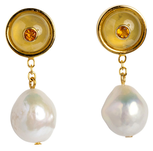 Lizzie Fortunato yolo prehnite earrings