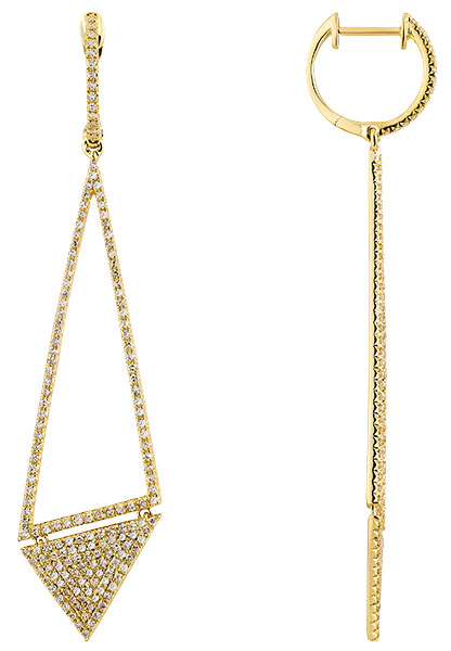 Luvente gold diamond earrings Luvente gold diamond earrings