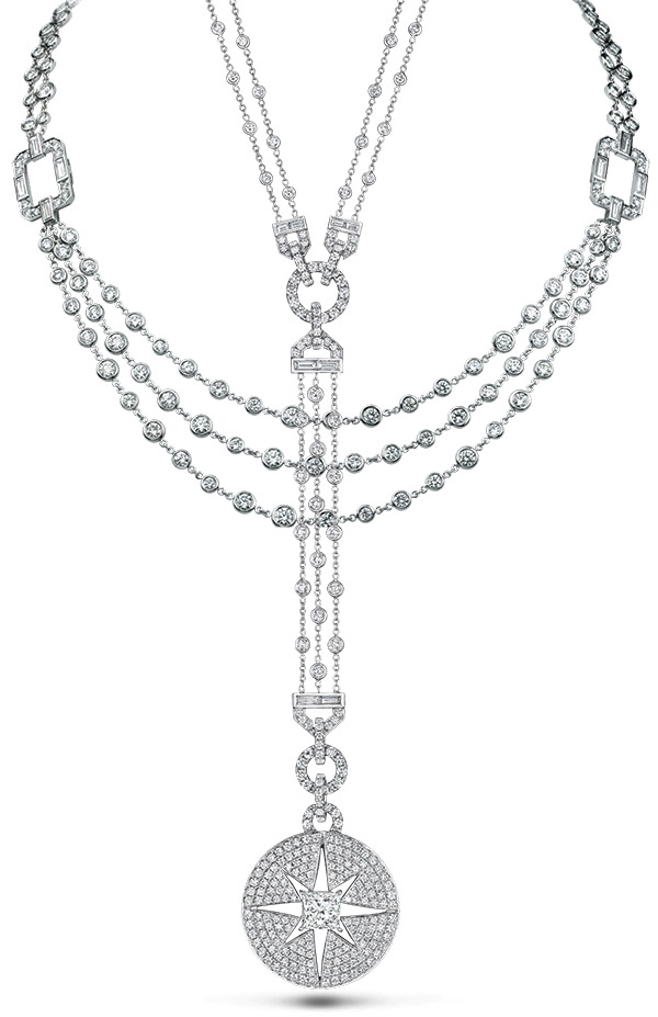 Maria Canale Regatta and Starburst diamond necklaces