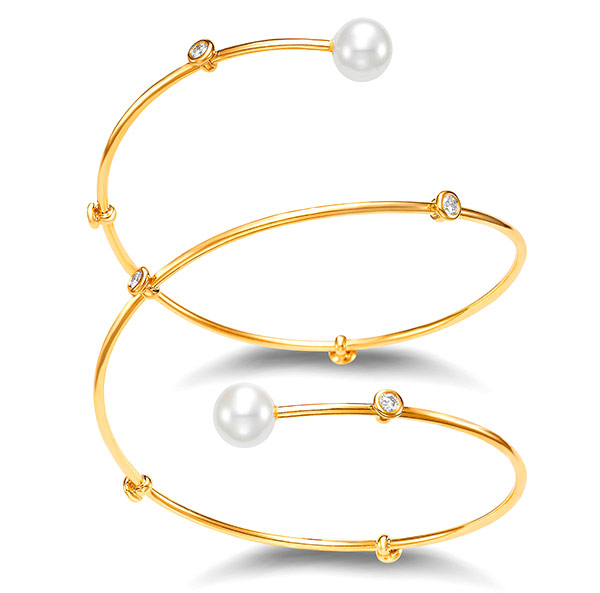 Mastoloni freshwater pearl 18k gold bracelet