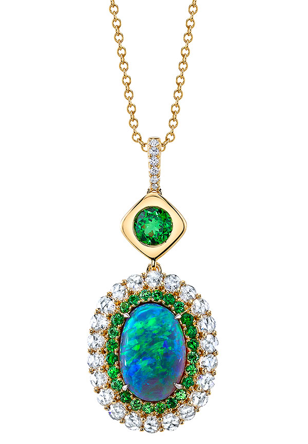 Omi Prive opal tsavorite pendant Omi Prive opal tsavorite pendant
