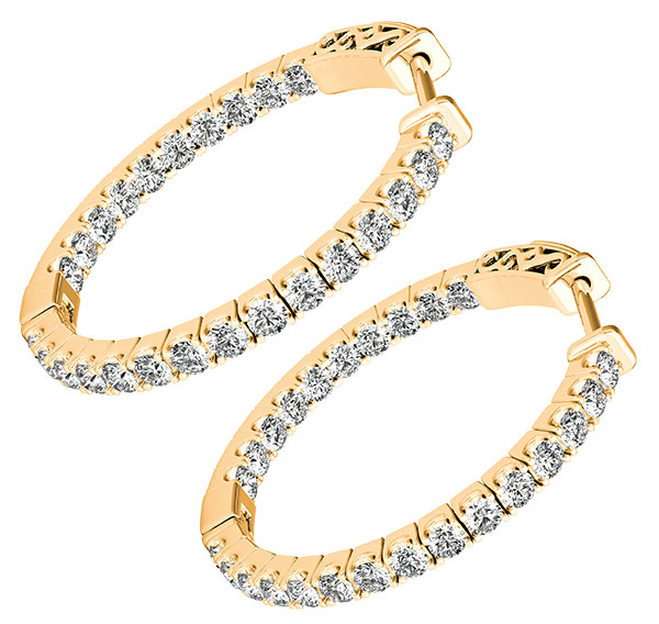 Overnight Mountings inside out lab grown hoops