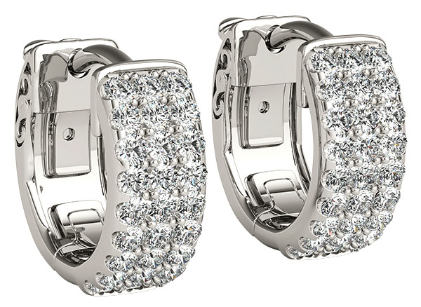 Overnight Mountings pave lab grown hoops