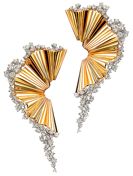 Palmiero rays of sun diamond rose gold earrings Palmiero rays of sun diamond rose gold earrings