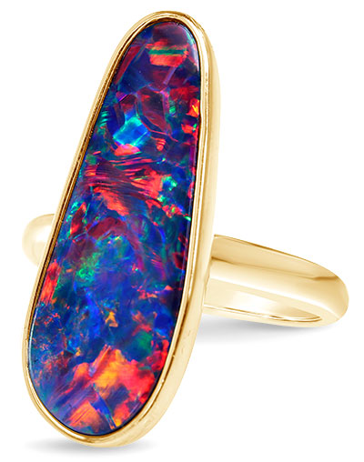 Parle Australian opal doublet ring Parle Australian opal doublet ring