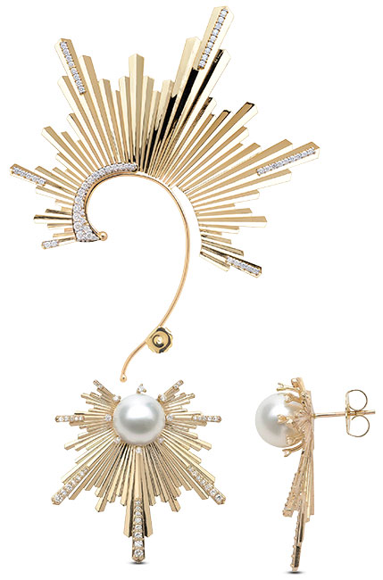 Pearls Maui Divers E Hoala ear cuff