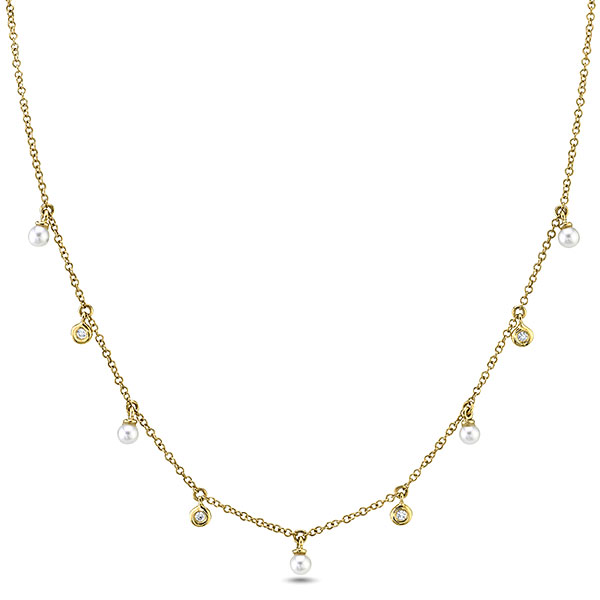 Pearls Shy jackie diamond pearl necklace