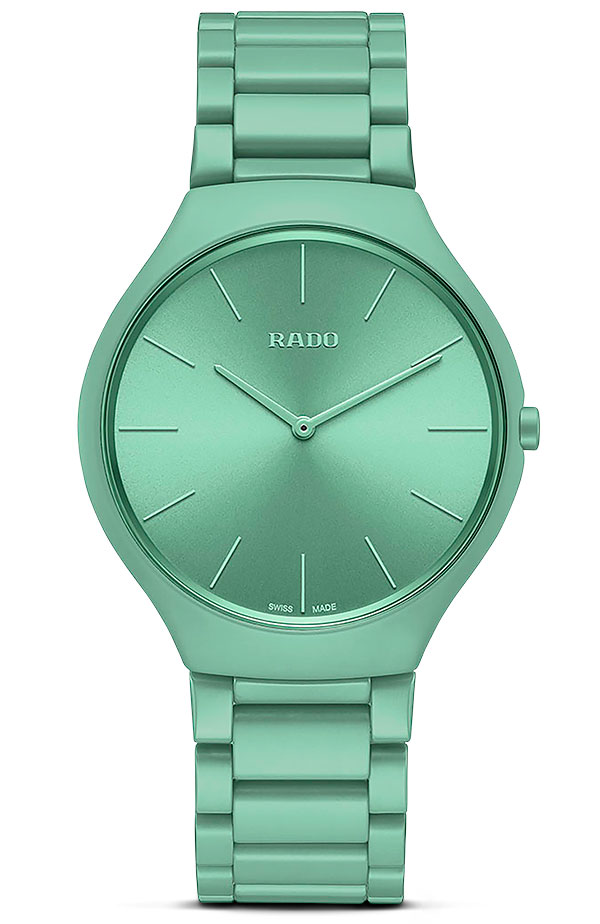 Rado true thinline les couleurs le corbusier ceramic watch