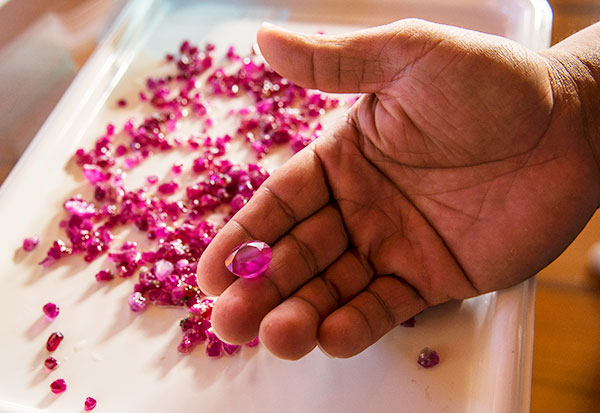 Rubies from Mogok in Myanmar Rubies from Mogok in Myanmar