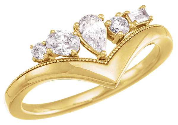 Stuller lab grown diamond V ring
