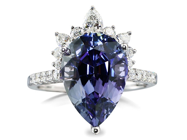 Tanzanite Parle peacock tanzanite ring