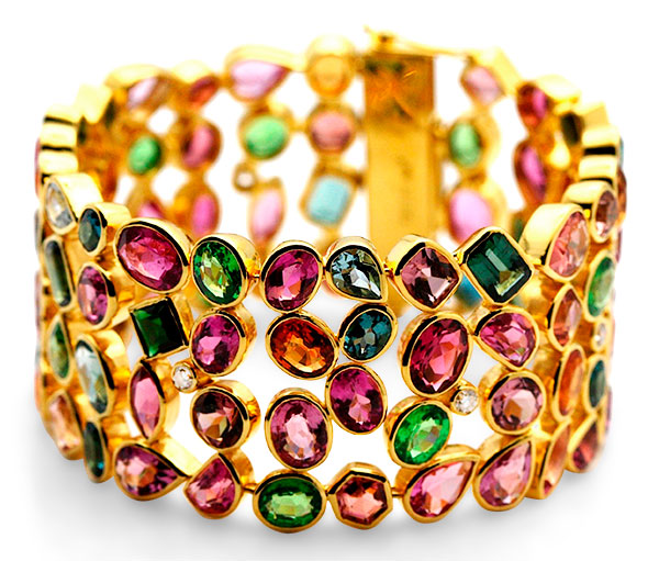Tresor dazzle bracelet with multicolored gemstones Tresor dazzle bracelet with multicolored gemstones