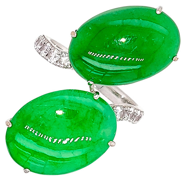 V Tse jadeite bypass ring V Tse jadeite bypass ring