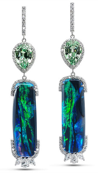 Best Earring Parle black opal mint garnet