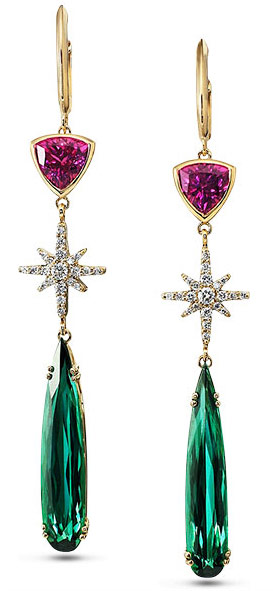 Best Earring Parle lagoon tourmaline purple garnet