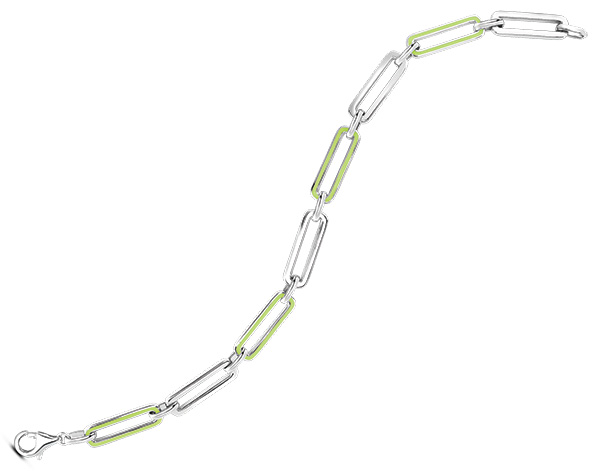 Royal Chain mint paper clip bracelet