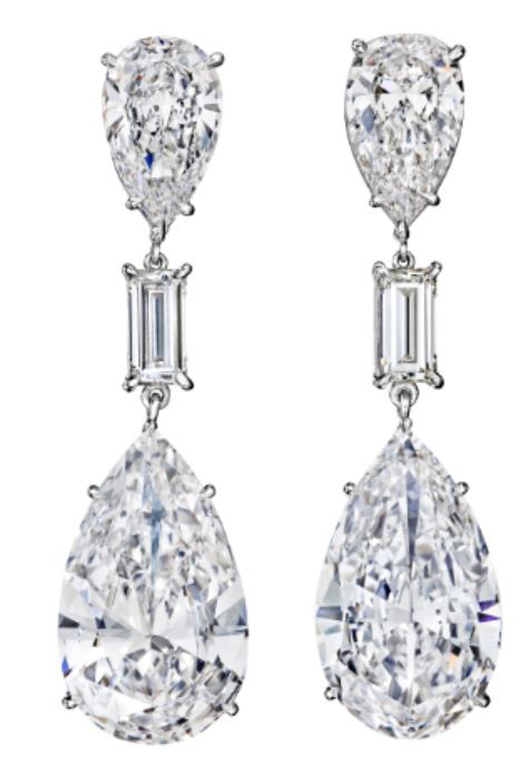 Bulgari high jewelry pear shape diamond earrings Bulgari high jewelry pear shape diamond earrings