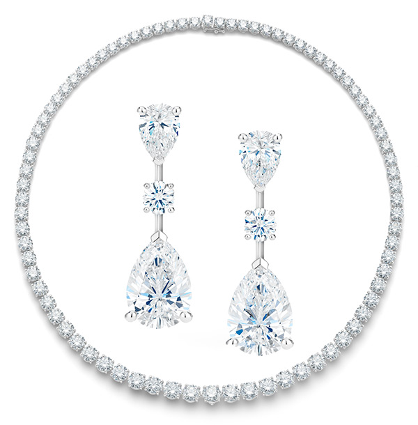 De Beers eternity line and drops of light necklaces De Beers eternity line and drops of light necklaces