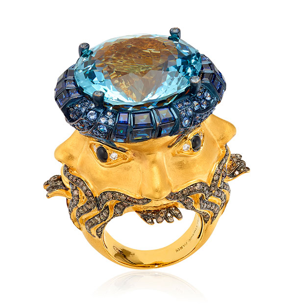 Lydia Courteille caravan aquamarine ring Lydia Courteille caravan aquamarine ring