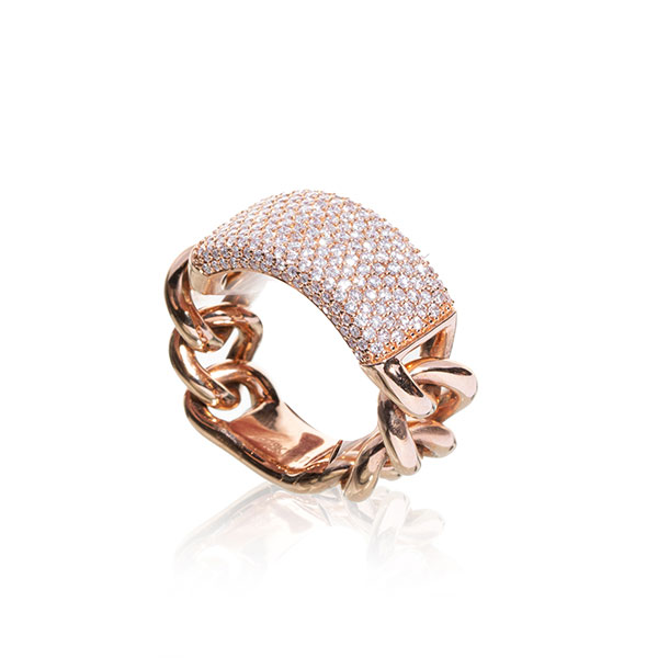 Twila True diamond link ring