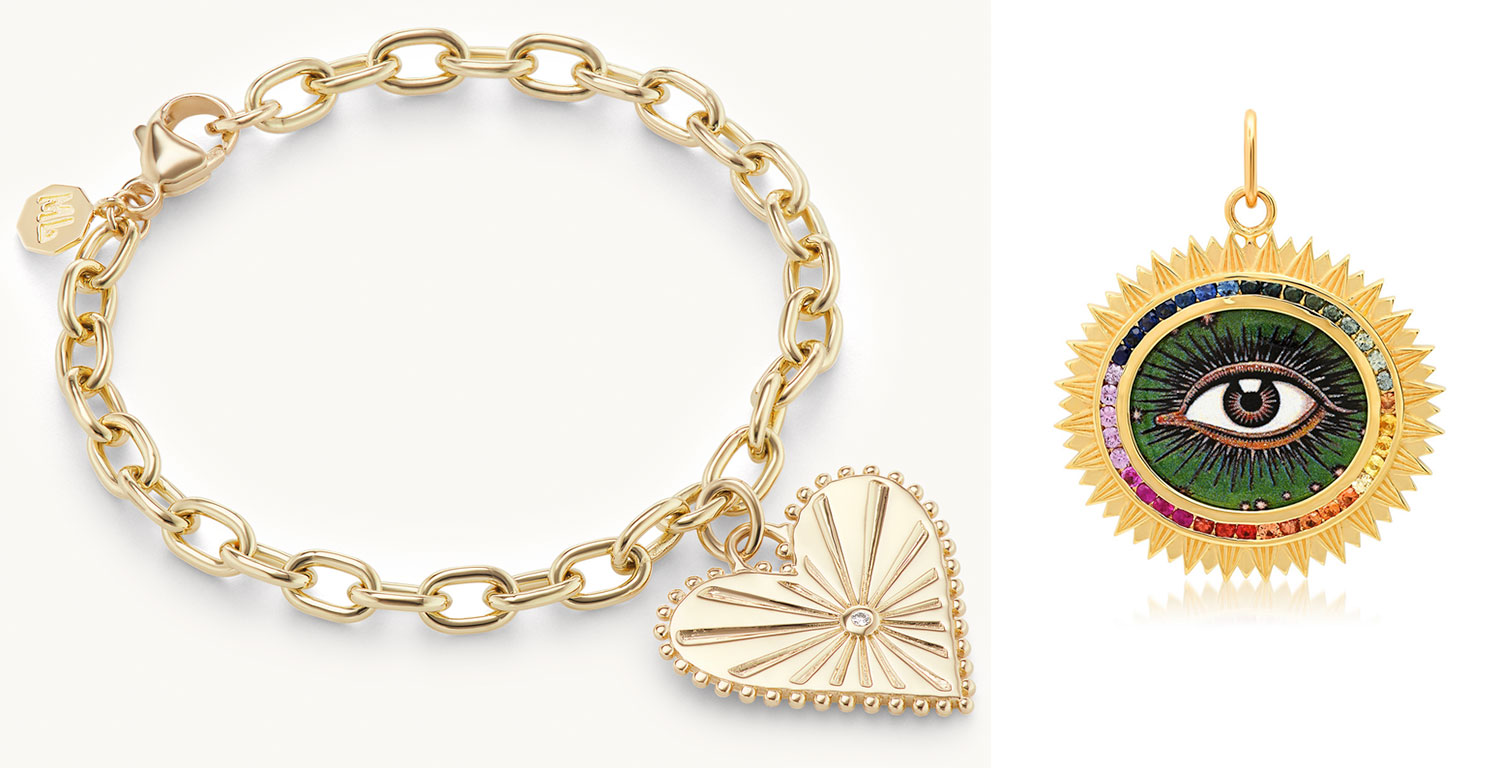 Marlo Laz Pour Toujours bracelet Colette evil eye pendant Marlo Laz Pour Toujours bracelet Colette evil eye pendant