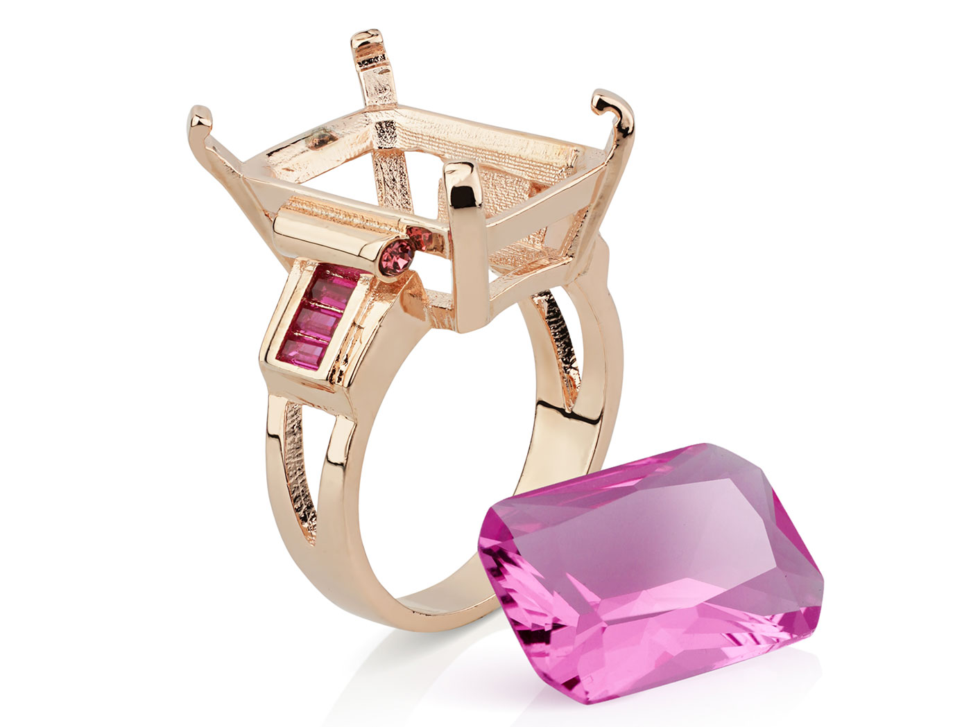 Ring with stone popped out