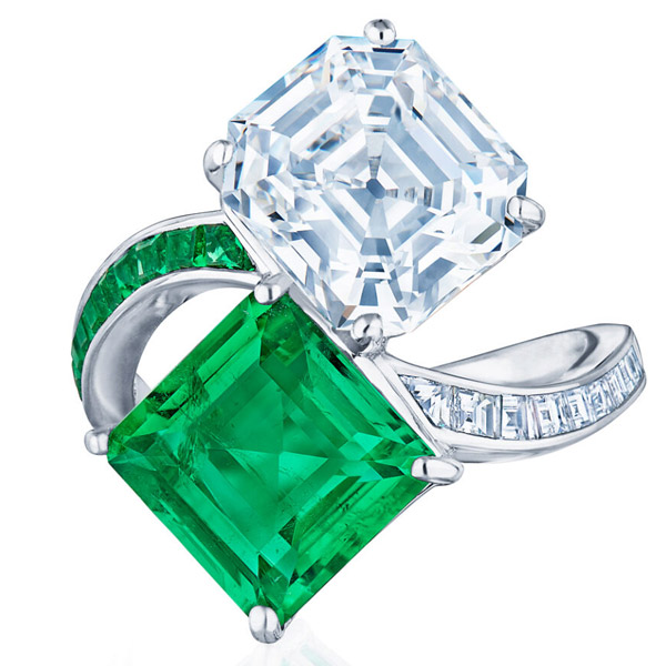 Kwiat emerald diamond ring Kwiat emerald diamond ring