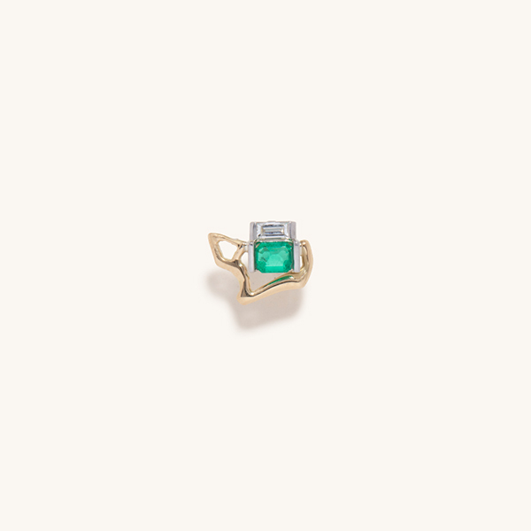 Milamore Kintsugi emerald earring