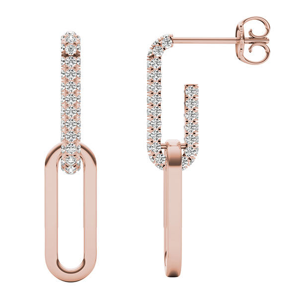 Charles & Colvard Chain Link earrings Charles & Colvard Chain Link earrings