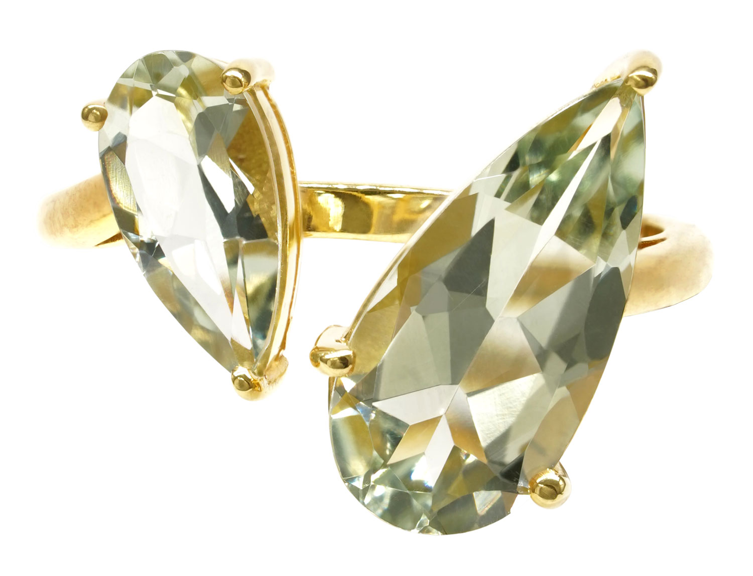 Dinari Jewels pear shape green amethyst Eden ring Dinari Jewels pear shape green amethyst Eden ring