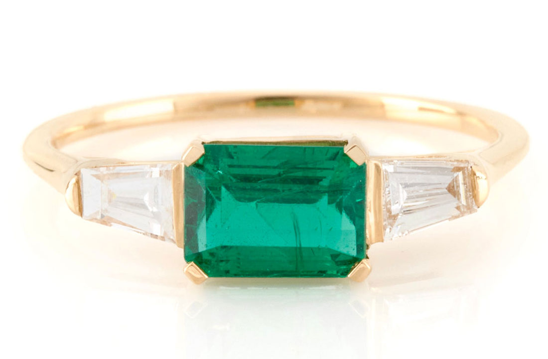 Yi Collection Eternal ring with emerald and diamonds Yi Collection Eternal ring with emerald and diamonds