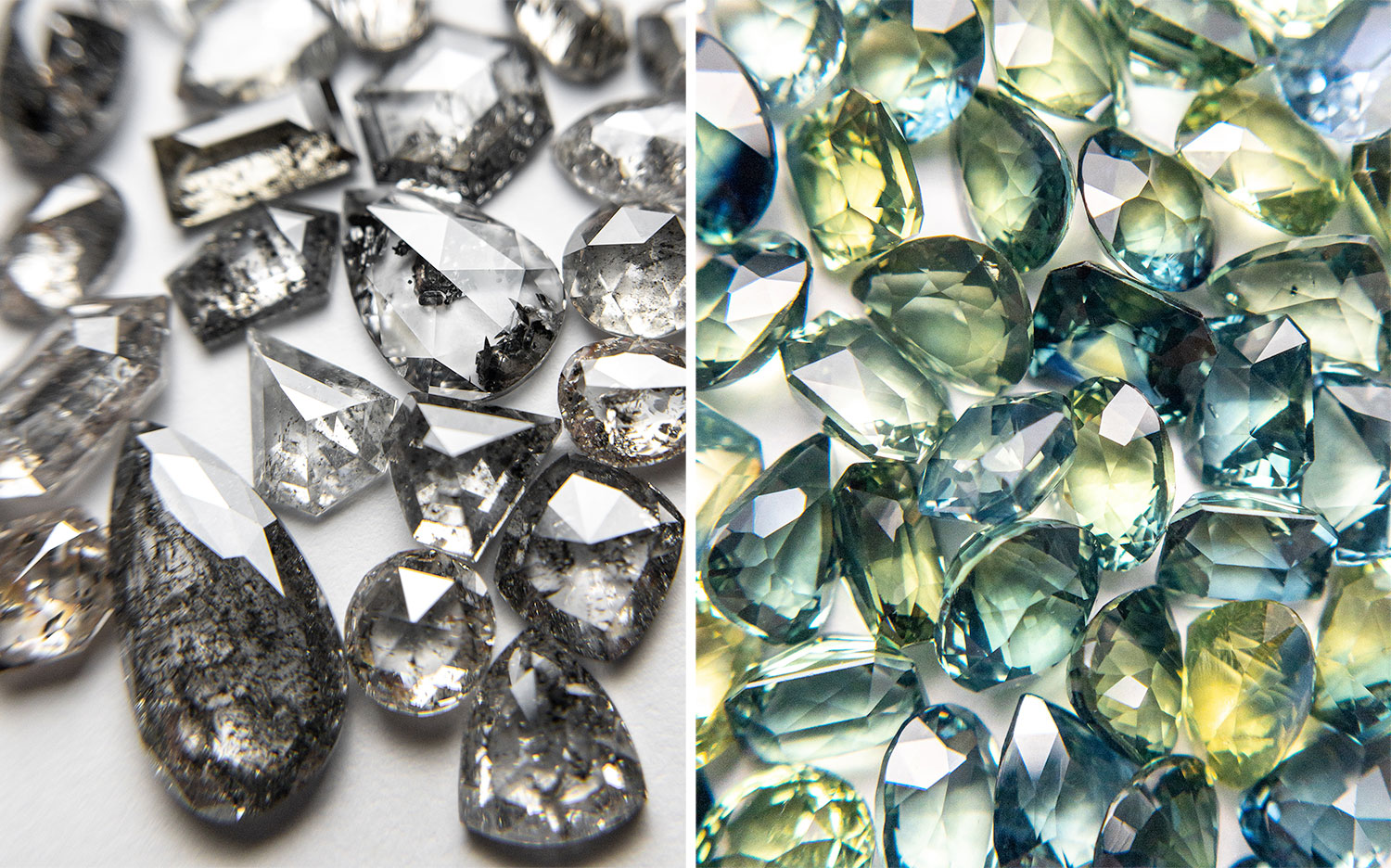 Misfit gray diamonds montana sapphires Misfit gray diamonds montana sapphires