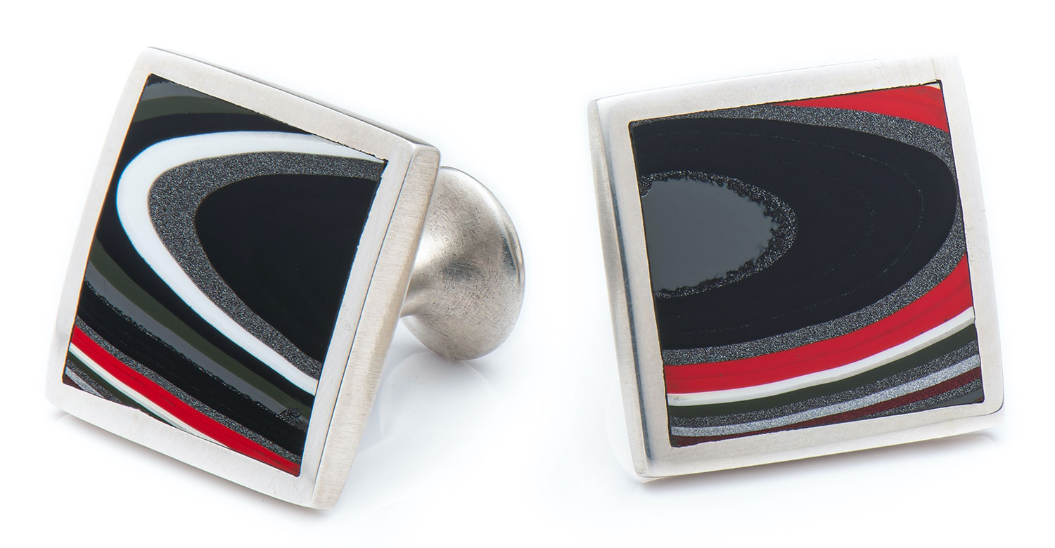 William Henry fordite cufflinks William Henry fordite cufflinks