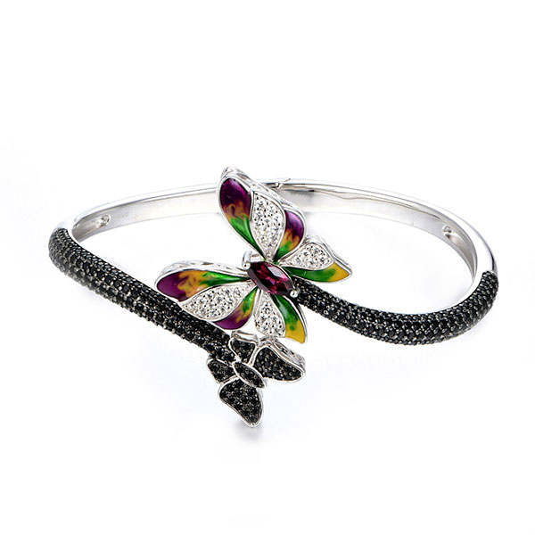 Dallas Prince Designs Moonlight Butterfly Enamel Bangle Dallas Prince Designs Moonlight Butterfly Enamel Bangle