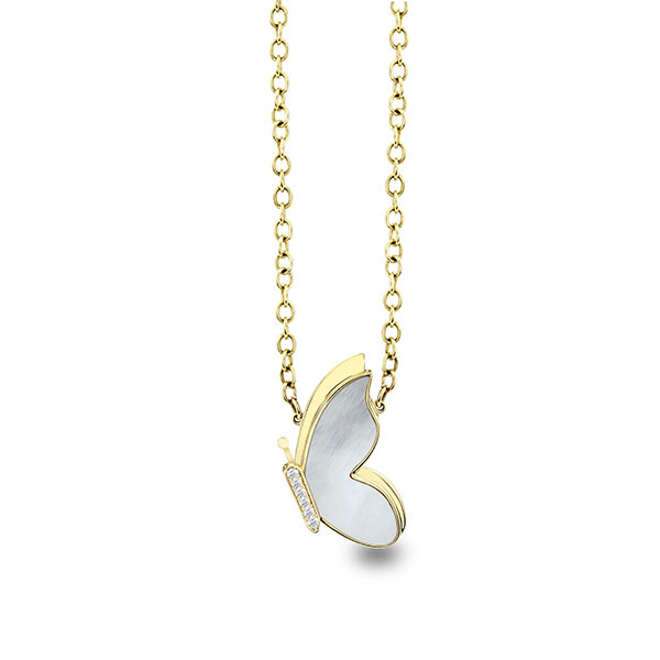 Sydney Evan mother-of-pearl butterfly pendant Sydney Evan mother-of-pearl butterfly pendant