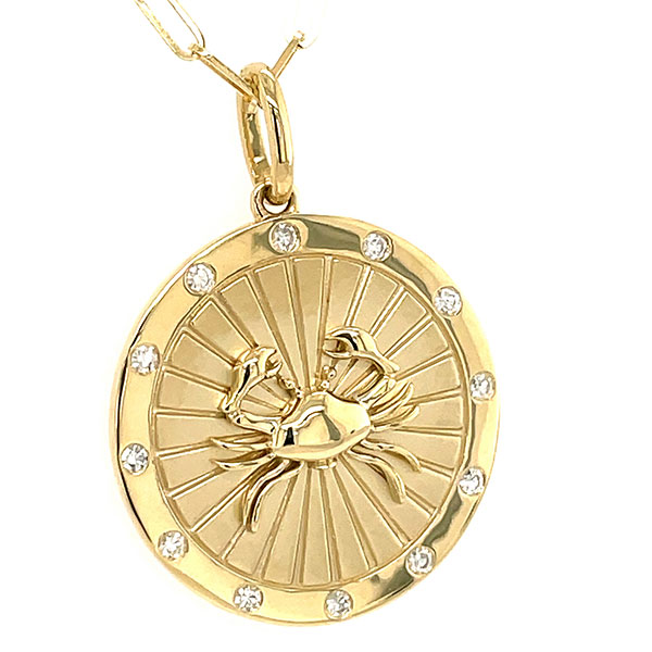 Dilamani gold Cancer medallion