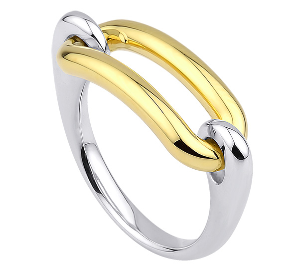 Kloto silver and gold Una ring