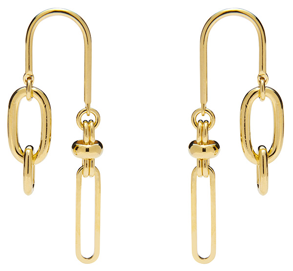 Lady Grey arc earring in 14k plated bronze